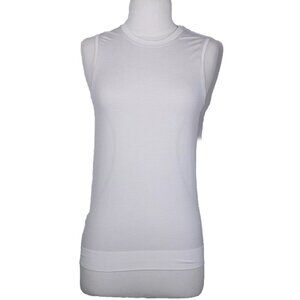 Lululemon Women's Small White T-Shirt Crew Neck Sleeveless Casual Sportswear Top